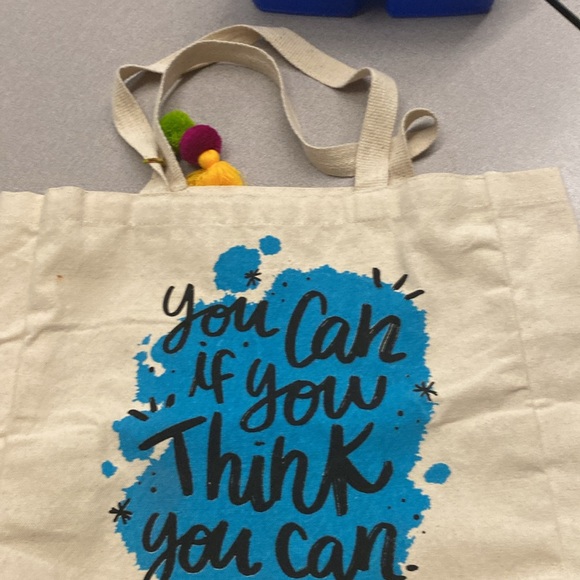 Simple tote bag with a positive message - Picture 2 of 4